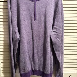 Brooks Brothers Men's Lavender Half-Zip Sweater